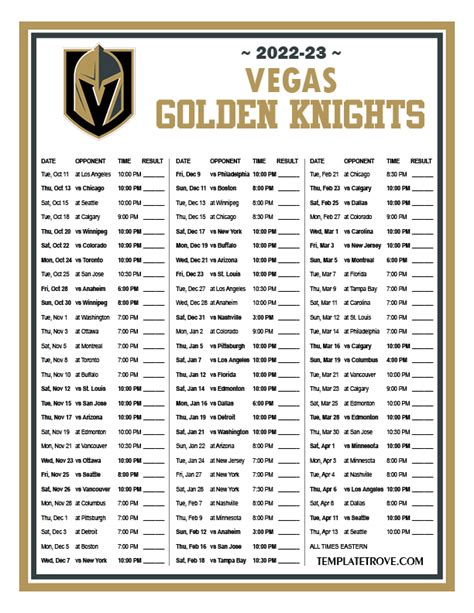 lv knights schedule|golden knights schedule what channel.